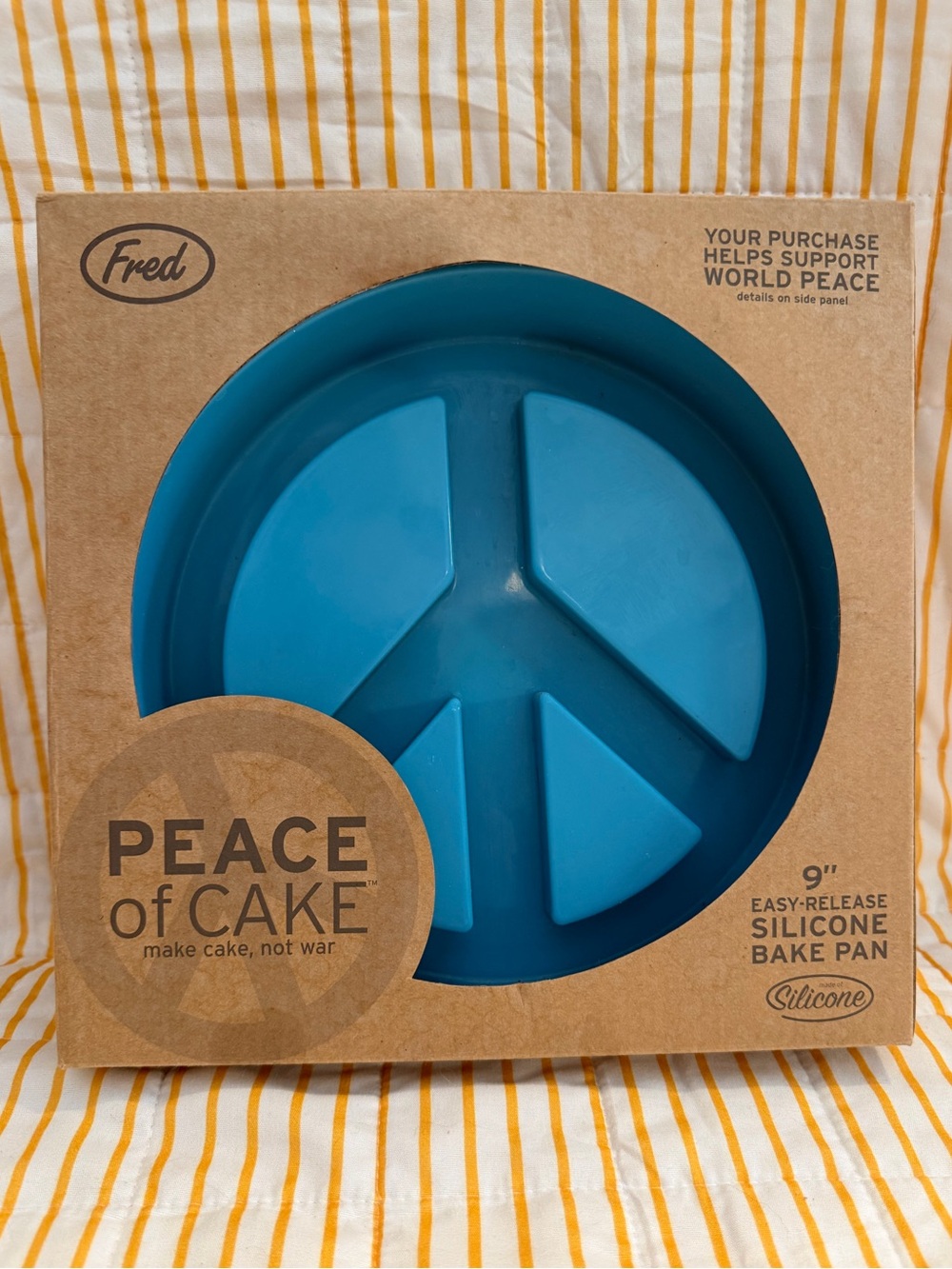 Fred Peace of Cake Silicone Peace Sign Pan - Bright Teal Blue